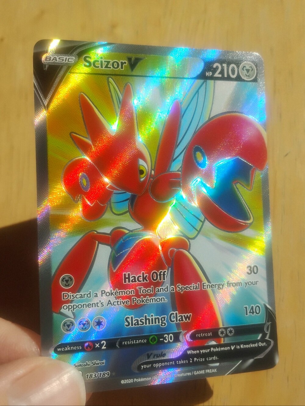 Mint 2020 Holo Ultra Rare Scizor V 183/189 Darkness Ablaze Pokemon Card